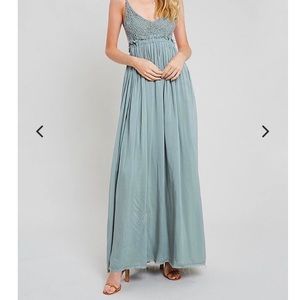 Windsor Light Blue Backless Maxi Dress